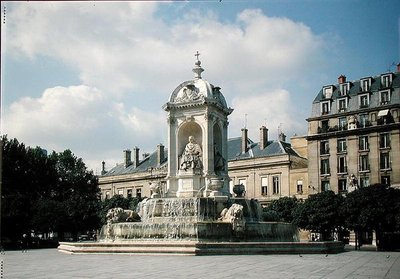 Vue de la Fontaine des Quatre-Évêques, Place Saint-Sulpice, construite en 1844 - Louis or Ludovico Visconti